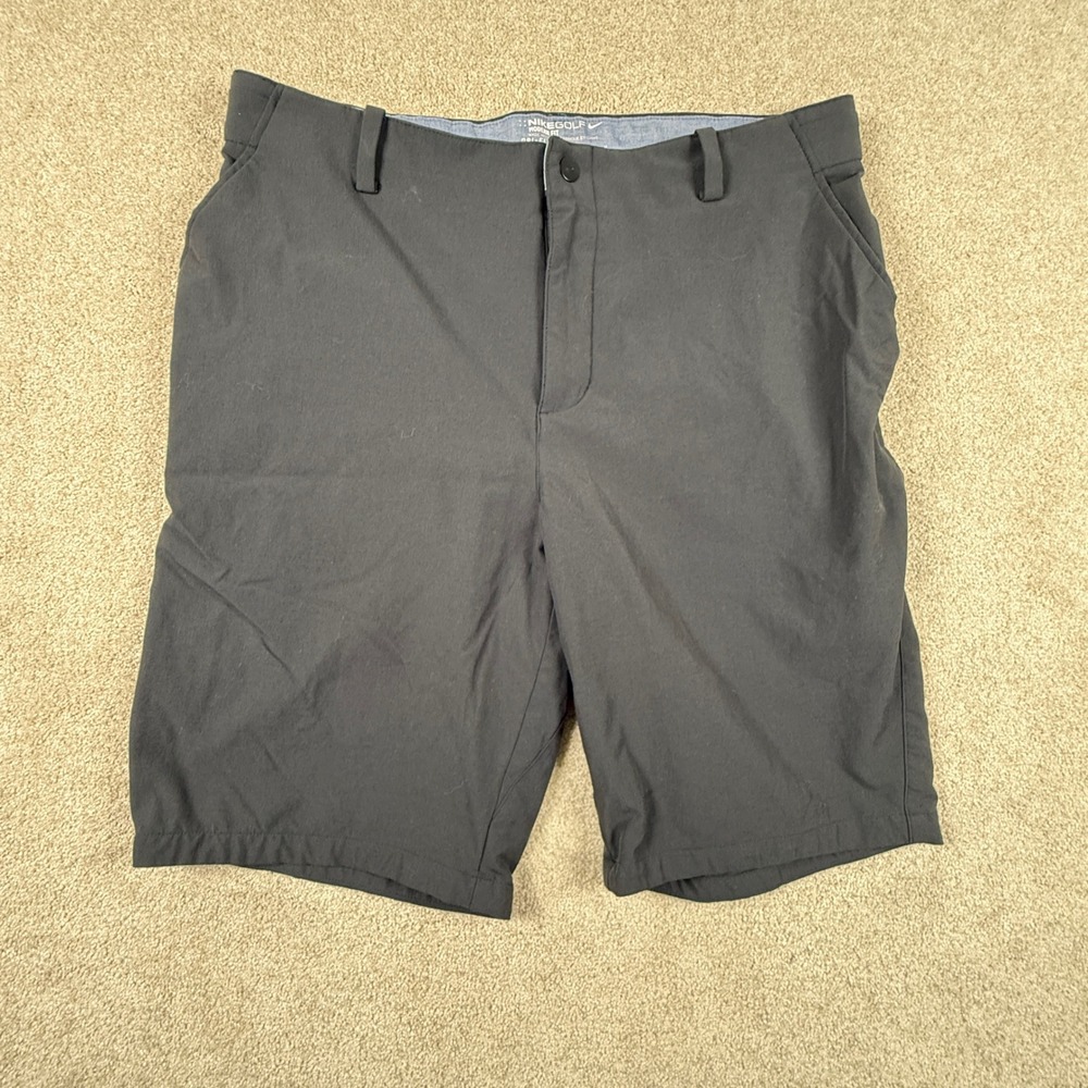 Nike Golf Modern Fit Shorts Mens 35 Black Performance Flat Front 2308
